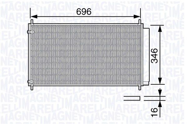 MAGNETI MARELLI kondensatorius, oro kondicionierius 350203685000